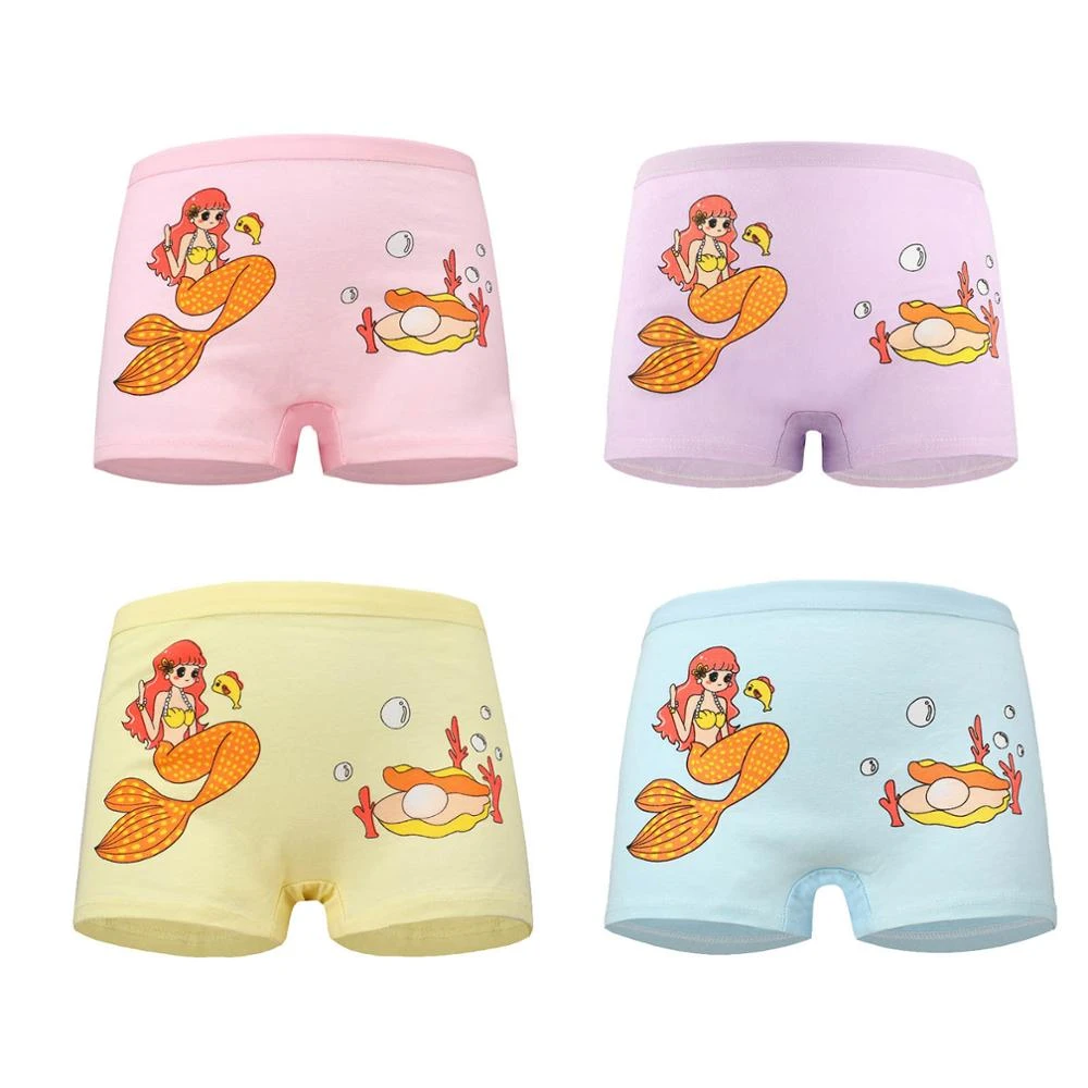 4 Pcs/ Lot Children Underwear Cotton Girls Panties Briefs New Clothing Cute Cat Cartoon Printed Baby girl Underpants Kids briefs|Panties|   - AliExpress [1:06x720p]-> 