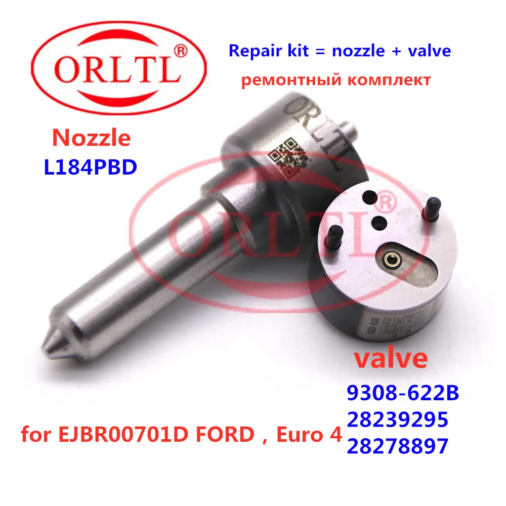 Форсунка L184PBD инжектор КЛАПАН 9308-22B ремонтные комплекты(7135-620) для DELPHI Инжектор EJBR00701D FORD, Евро 4
