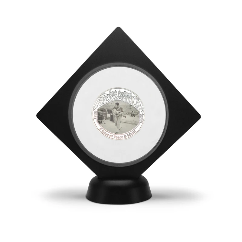 coin2 with holder WR 50-летие дровосков фестиваль серебряные коллекционные монеты с держателем рок музыка наградная монета подарок дропшиппинг - Цвет: coin2 with holder