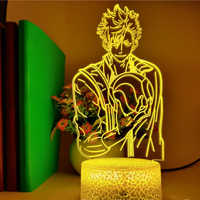 Haikyuu TETSURo KUROO Led 3D Аниме ночной Светильник s лампа светодиодный светильник