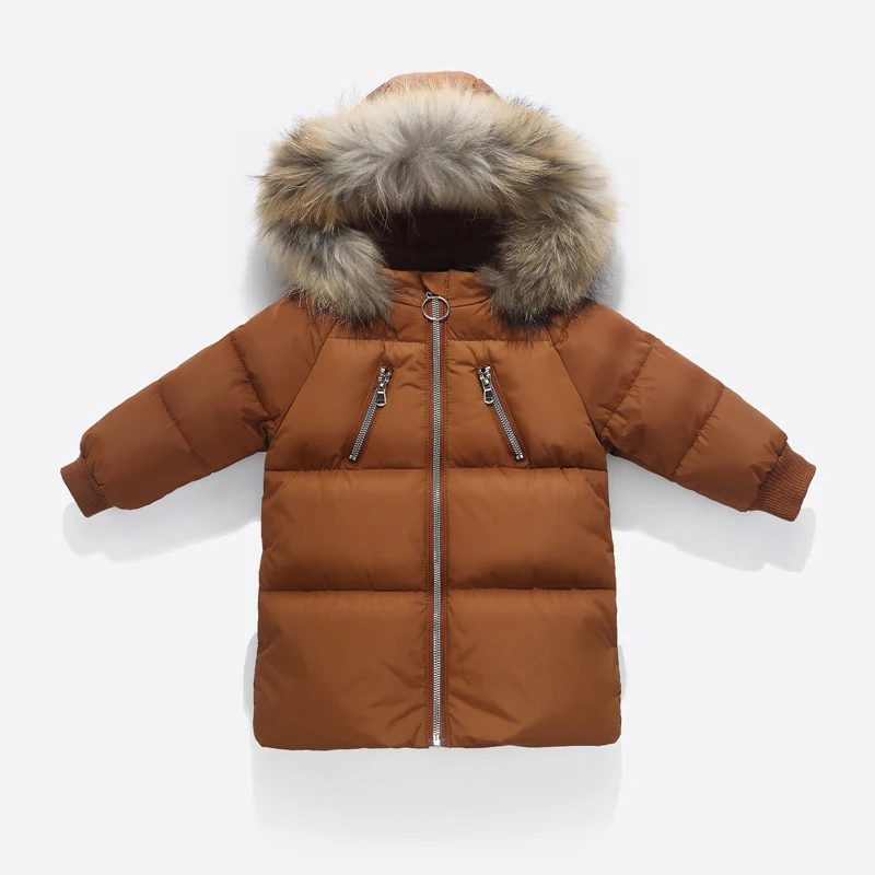Детская зимняя куртка для мальчиков, пальто с капюшоном и меховым воротником, одежда для малышей, верхняя одежда, детская парка, куртка, зимний комбинезон для 2, 3, 4, 5, 6, 7, 8 лет
