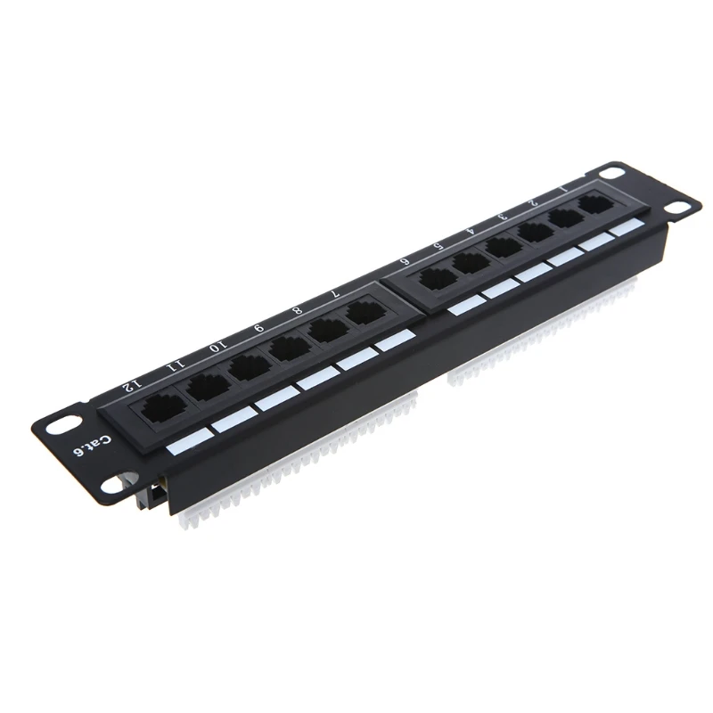 

Cat6 12 Port RJ45 Patch Panel UTP LAN Network Adapter Cable Connector