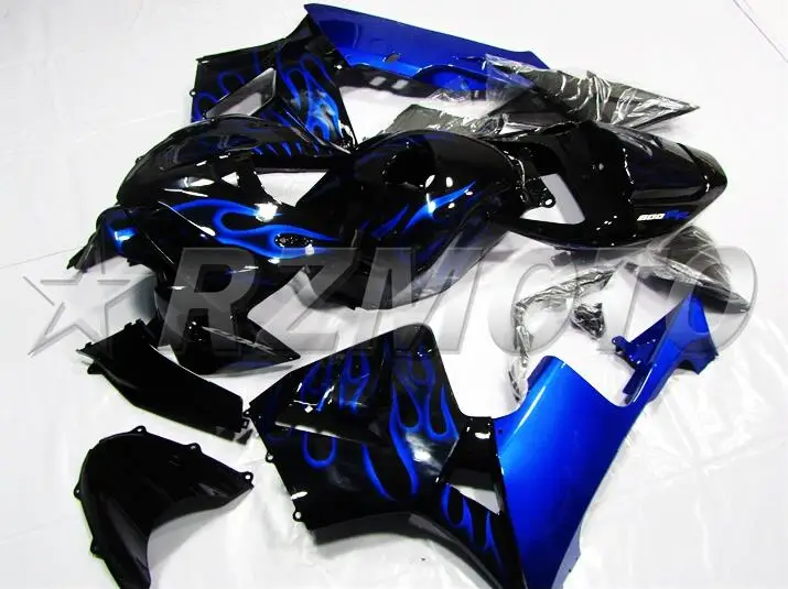 

Top (Injection mold) New ABS Motorcycle Full Fairing Kit Fit For Honda CBR600RR 05 06 F5 2005 2006 Fairings set blue Flame