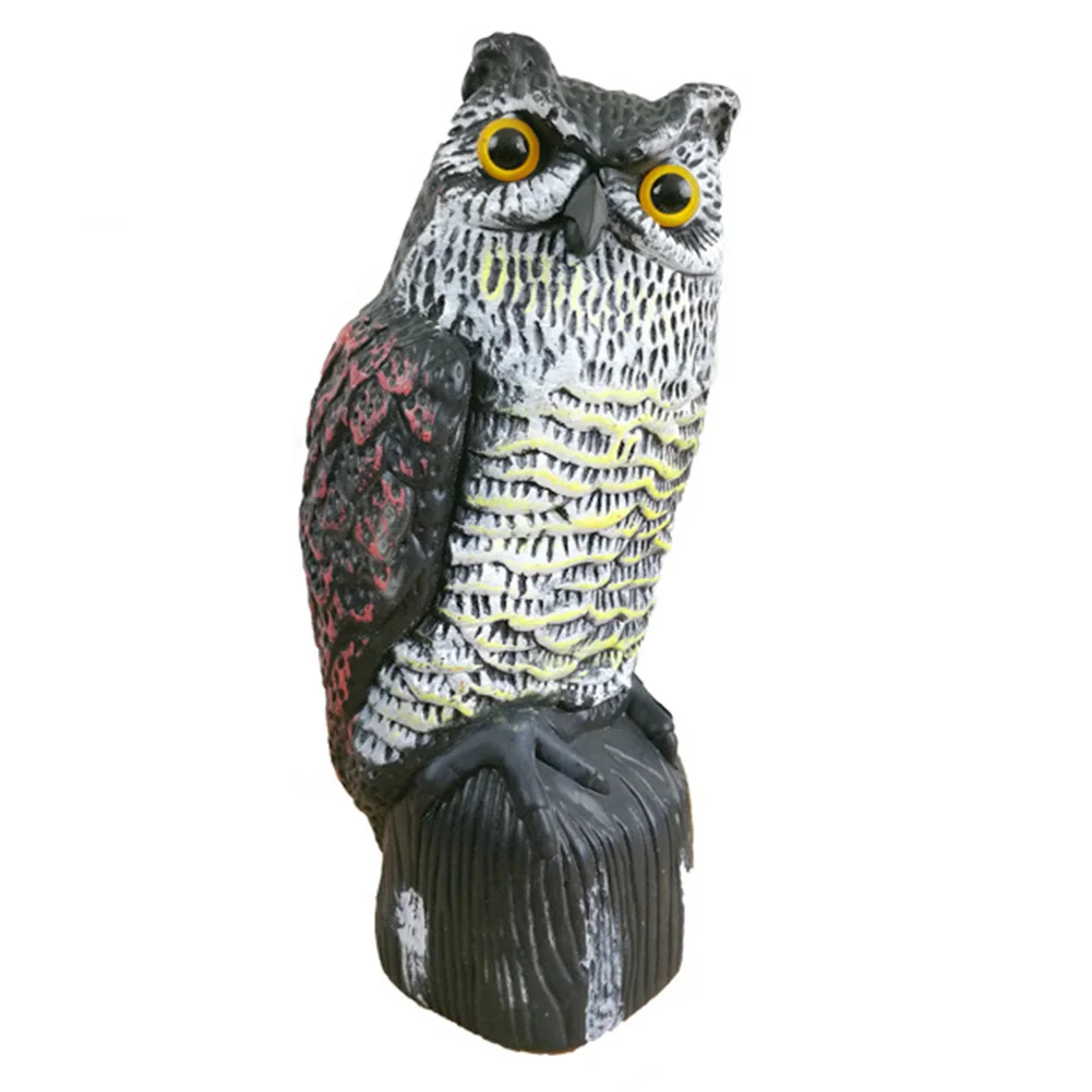

Yard Protection Decor Bird Scarer Tool Garden Ornaments Realistic Fake Lifelike Owl Decoy Home Pest Control Solar Powered
