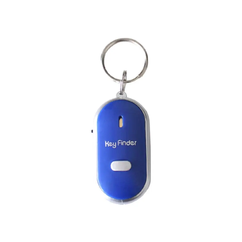 Умный брелок для ключей с датчиком против потери, светодиодный брелок для ключей со свистком - Цвет: Синий