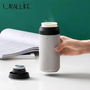 

Urallife Tea Thermos Cup Portable Cold Water Bottle Stainless Steel 320ML Vacuum Cup With Tea Filter For Outdoor Sport Drink Cup