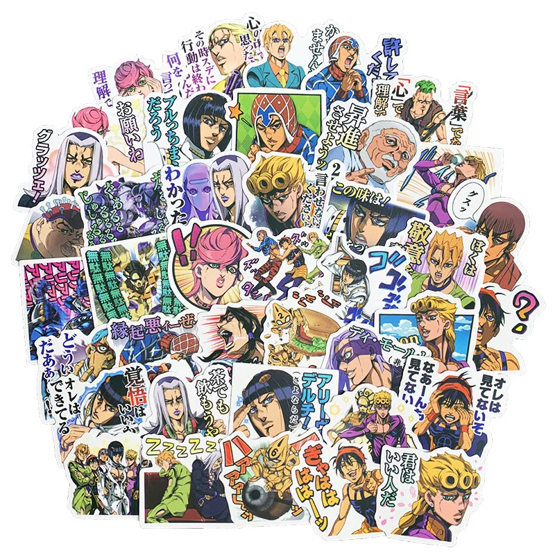 40 Pcs/pack Cute Anime Jojo Bizzare Adventure Stickers for Motorcycle Car Luggage Laptop Bicycle Fridge Skateboard Toys | Игрушки и