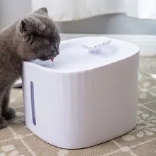 1Pcs Cat Water 3L Automatic Fountain With LED Lights Dog Water Dispenser Transparent Filter Drinker Pet USB Plug Drinking Feeder
