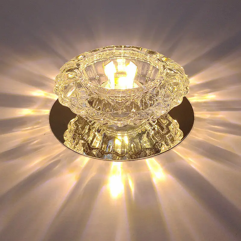 Crystal Spotlight LED Ceiling Light Embedded Living Room Downlight Ceiling Aisle Light Corridor Light outdoor led flood light bulbs LED Spotlights