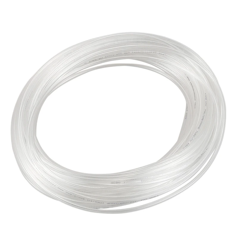 

20M 65.6Ft 4mm x 2.5mm Pneumatic Air PU Hose Pipe Tube Clear