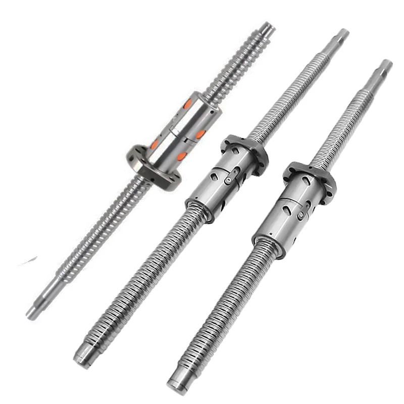 Parafuso de Esfera Dfu1605 2005 2505 3205 3210 4005 4010 1501150 mm Mais Porca Dupla Mais Roteador Cnc Usinado de Ponta