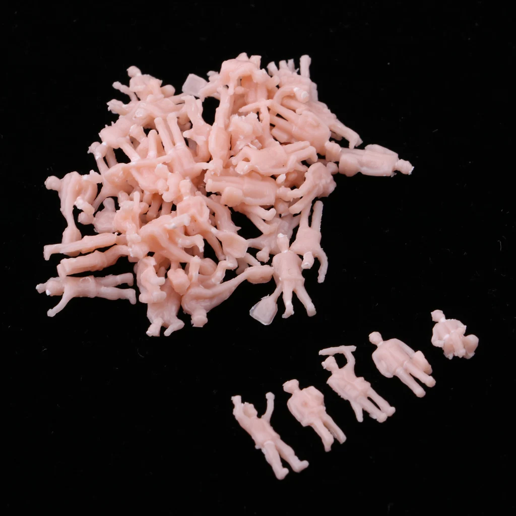 1/150 Scale Mini Plastic Worker Action Figures Model Trians Miniatures N