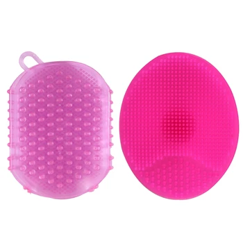 

2Pcs Spa Silicone Beauty Wash Pad Skin Scrub Cleaning Pad Wash Face Facial Exfoliating Brush & 1Pcs Anti Cellulite Body Massager