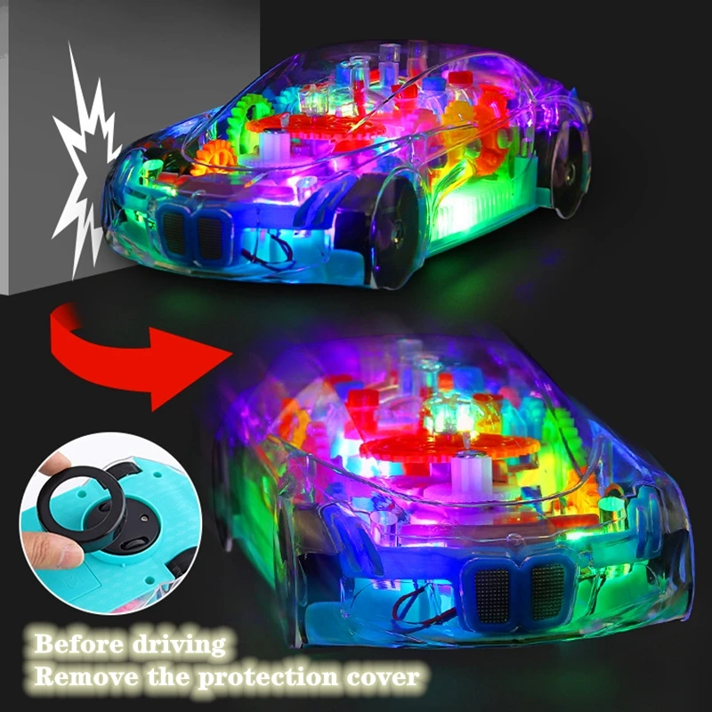 Светящиеся игрушечные автомобили 20 см прозрачная виентианская колесная
