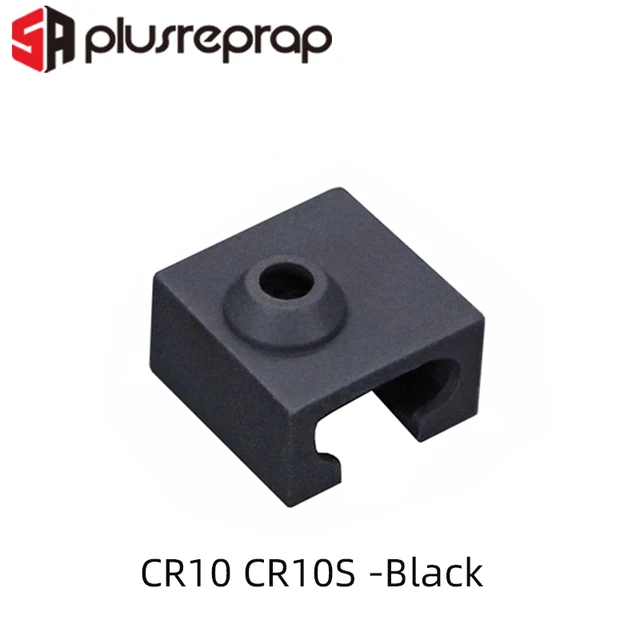 3D Printer Parts Silicone Sock for V6 Volcano MK8/MK9/CR10/CR10S Heated Block Warm Keeping Cover CR10 CR10S -Black