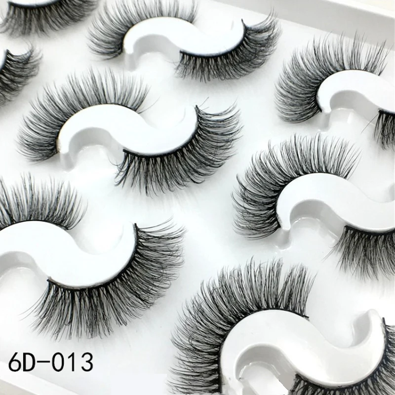 9 pairs 6D013 Настоящие норковые ресницы, 20 мм, натуральные накладные ресницы, норковые ресницы, мягкие ресницы для наращивания, набор для макияжа, Cilios, новинка, 9 пар - Цвет: 9 pairs 6D013