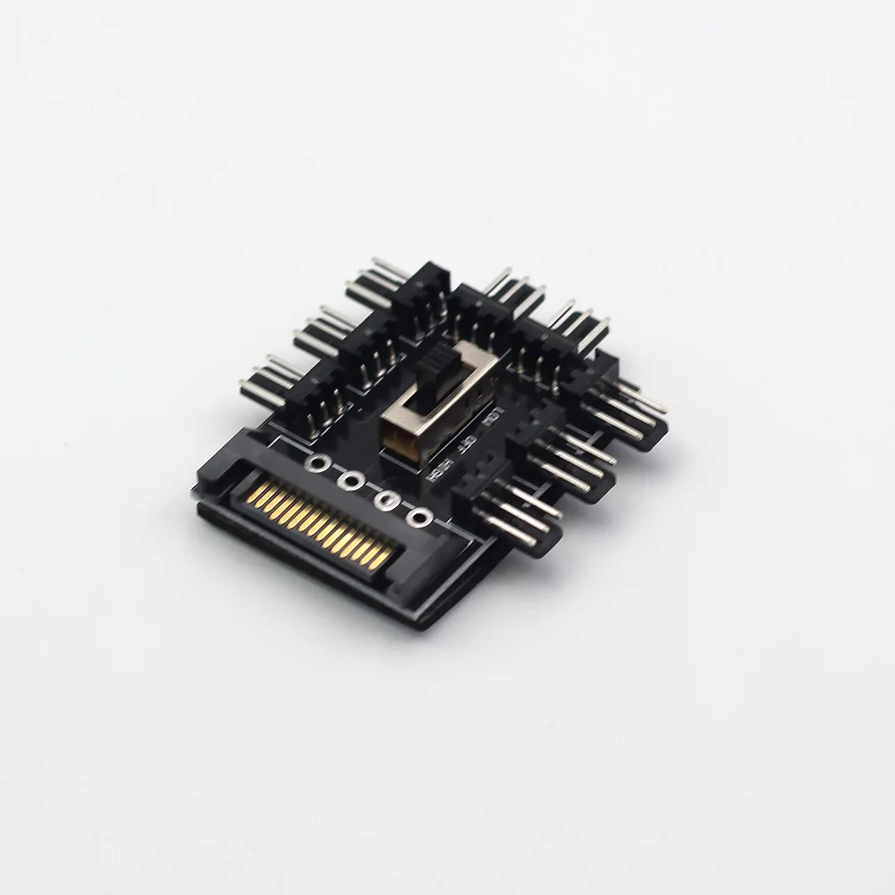 Multi Way Splitter Cooler Cooling Fan Hub PC Computer SATA 1 to 8 3pin 12V Power Socket PCB Adapter GV99 |