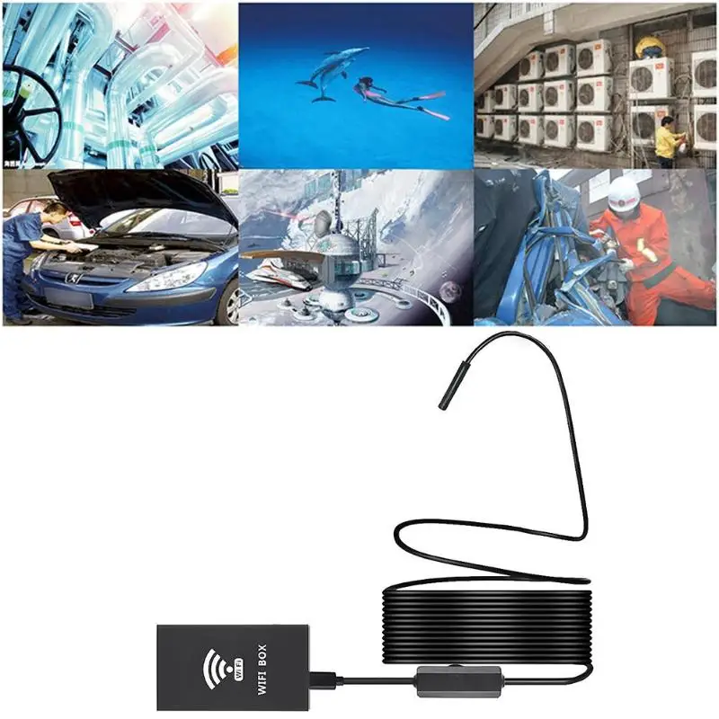 F140 WiFi эндоскоп HD 1600*1200P 8 светодиодный 8 мм объектив промышленный IP68 Водонепроницаемый Бороскоп Подводные камеры для iOS/Android/Windows