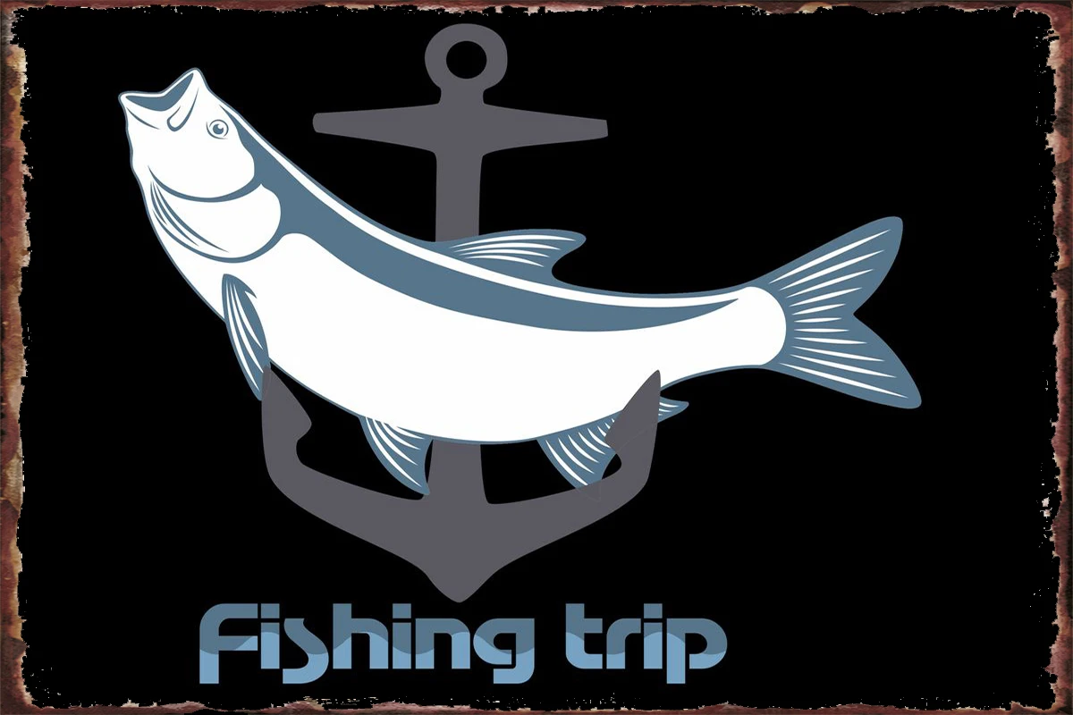 Fishing Tin Sign Plates Wall Decor Room Decoration Retro Vintage Metal For Art Cafe Pub Home Club Man Cave | Дом и сад