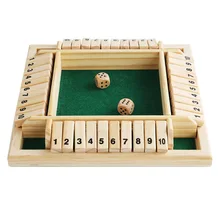 4 Sided Shut The Box Board Game Number Drinking Game for Party Club Table Game Home Leisure and Indoor Entertainment
