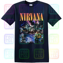 2008 Nirvana черная футболка Unplugged Мужская Маленькая группа тур