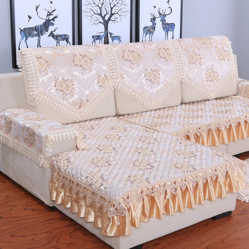 

Spring And Summer Towel Really Jacquard Lace Sofa Backrest Towel Sofa Cover Sofa Help New Style Sofa Curtain Silk Fabrics Europe