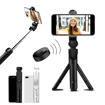 

Portable Selfie Stick with Built-in Tripod Stand Bluetooth Remote Shutter Selfie Stick Tripod for iPhone Samsung Mobile Phone