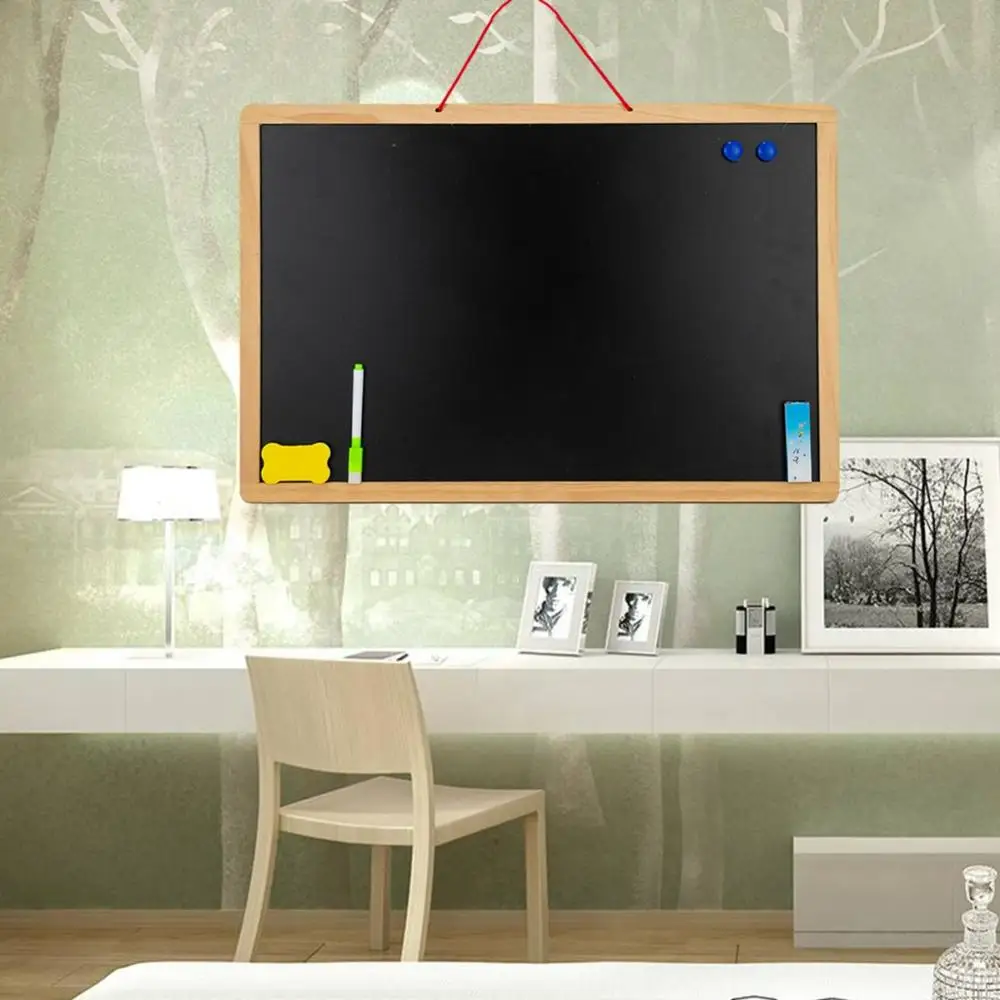 

Small Magnetic Dry-Erase Black Board 20*30/30*40cm Magnetic Blackboard for Kids Drawing Teacher Instruction Message Memo Board