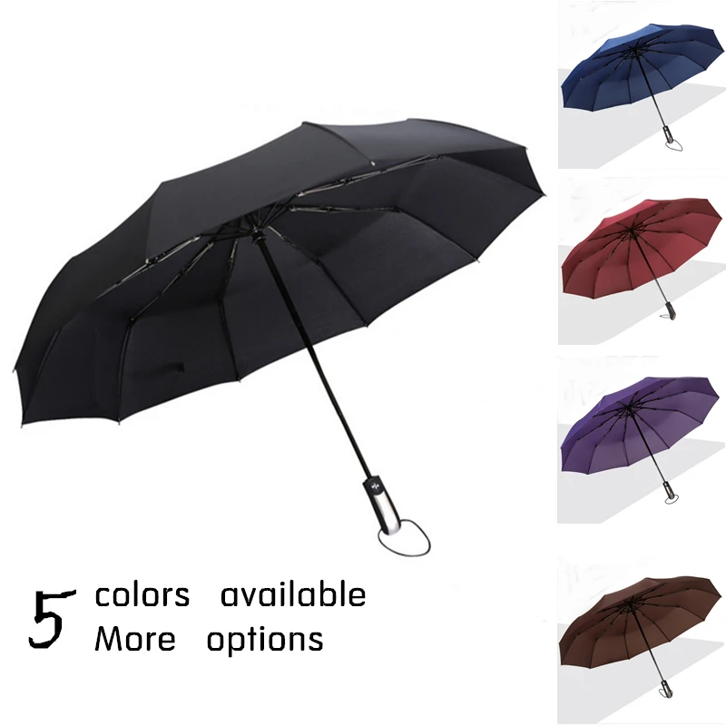 Flame Fire Automatic Tri-Fold Umbrella Parasol Sun Umbrella Sunshade