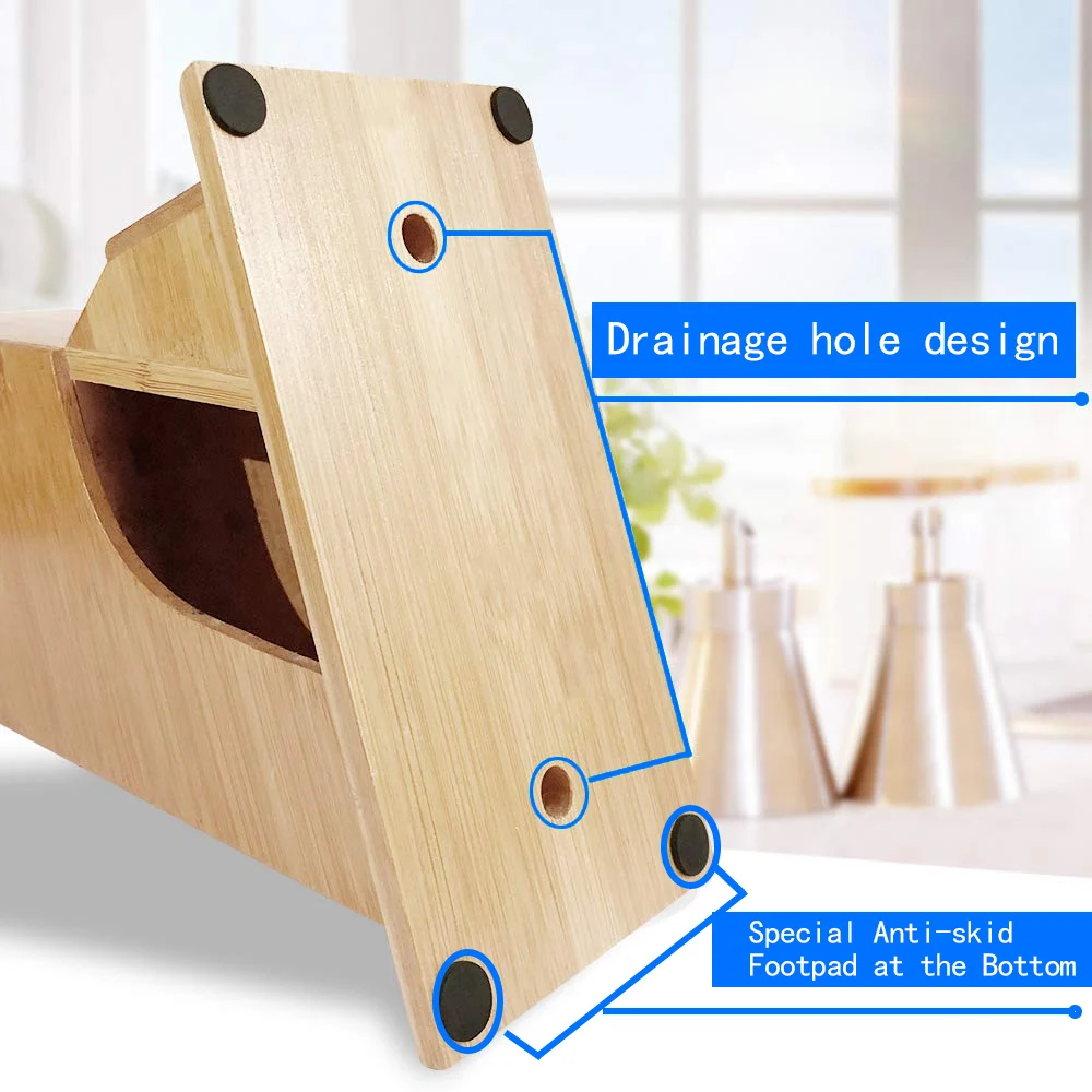 Бамбуковый нож блок универсальный нож вешалка для хранения со слотами держатель ножа Органайзер стенд дисплей кухонные принадлежности