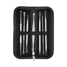 1 комплект Нержавеющая сталь иголок для удаления угрей, двойная головка удаляет Угри иглы для лица Очищение кожи от угрей инструмент для взрослых