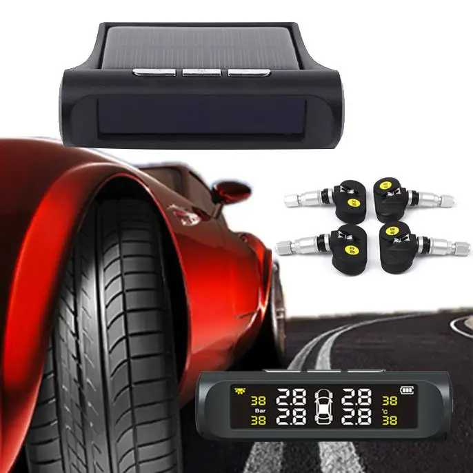 TPMS Датчик давления в шинах, мониторинг температуры, система контроля давления в шинах, умная Беспроводная солнечная энергия