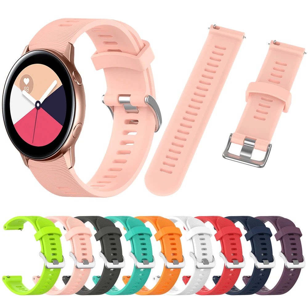 

For Silicone Wrist Strap Samsung Galaxy Watch Active / S2 Bracelet 42mm Band for Huawei 2 Huami Amazfit BIP/GTR 42mm Watchband