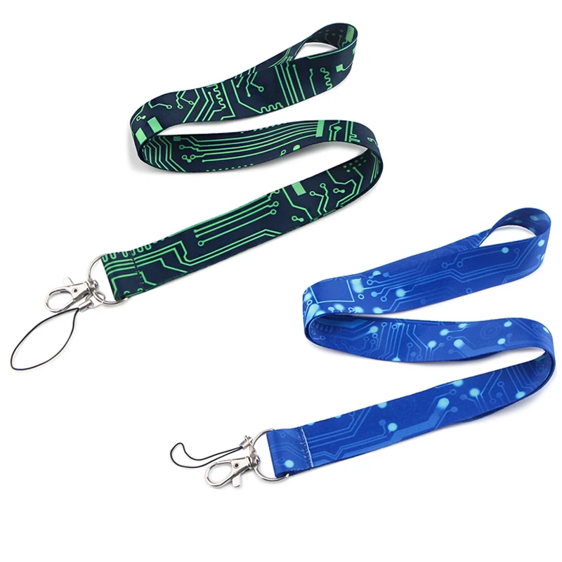 Computer Motherboard Design Lanyard - Stylish Neck Strap for Phone, Keys & ID Cards