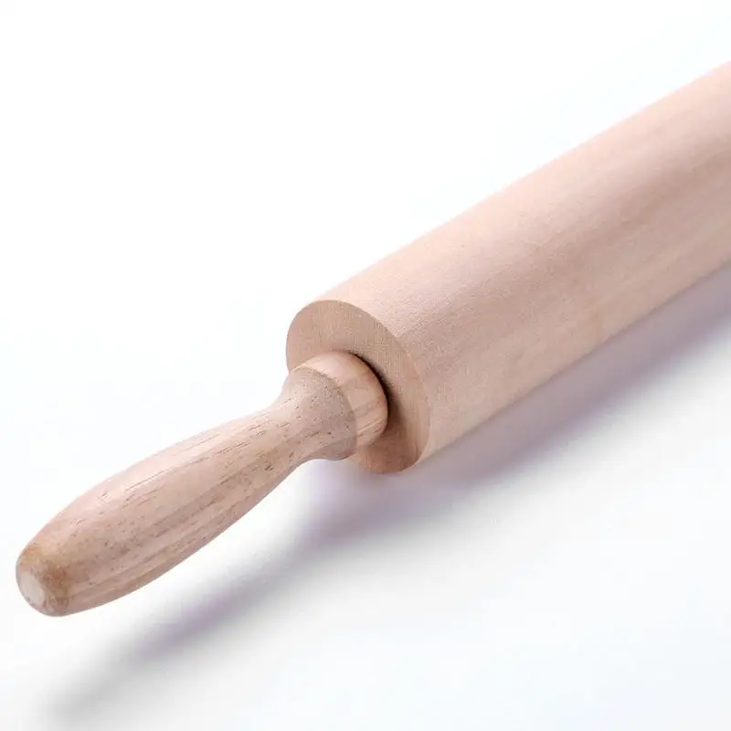 Solid Wooden Roller Baking Cookies Pastry Pizza Wide Noodle Biscuit Fondant Cake Dough Rolling Pin Kitchen Small Gadget