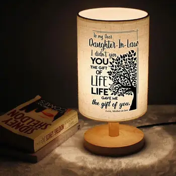 

Mom gives daughter's graduation birthday Gift , square booklamp bedside lamp love you baby