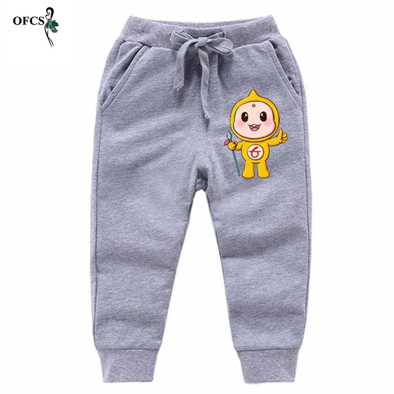 

Toddler Cute Cotton Pants Boy Leisure Elastic Waist Sports Pants Teenagers Trousers Spring Cartoon Girl Children's Clothing 12T