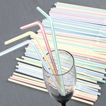 

500pcs Colored Washable Accessories Celebration Wedding Bendable Non Toxic Party Restaurant Drinking Straw PP Disposable