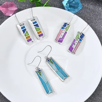 

2020 Vintage Boho Multi-Color Womam Plated Earrings Hook Drop Dangle Party Gift Earrings for Female Wedding Party Jewelry