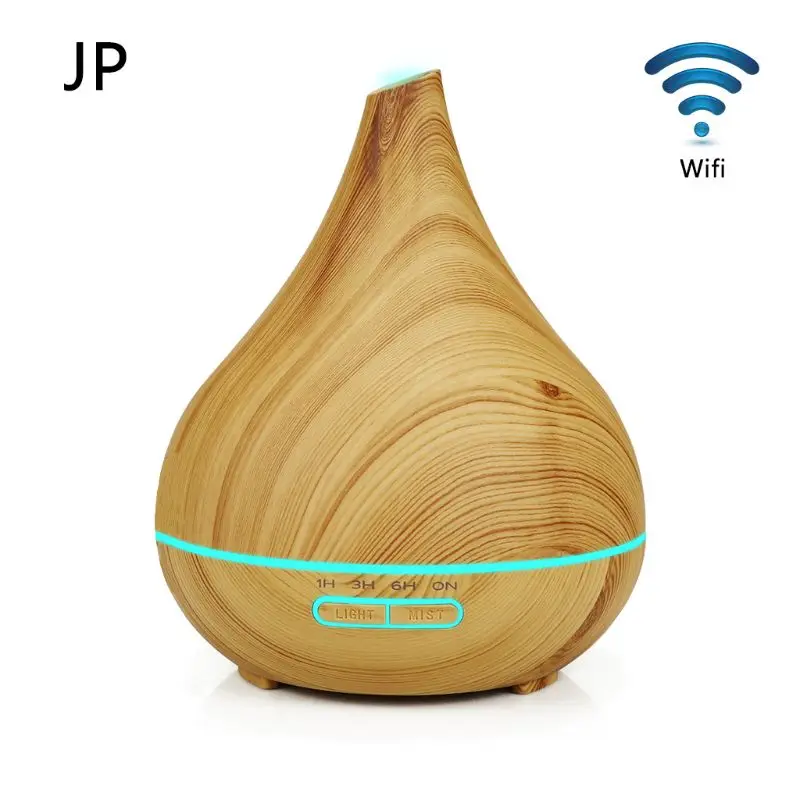 500ml 7 LED Color Aroma Essential Oil Diffuser Smart Wifi Control Ultrasonic Air Humidifier Aromatherapy Home Office Use