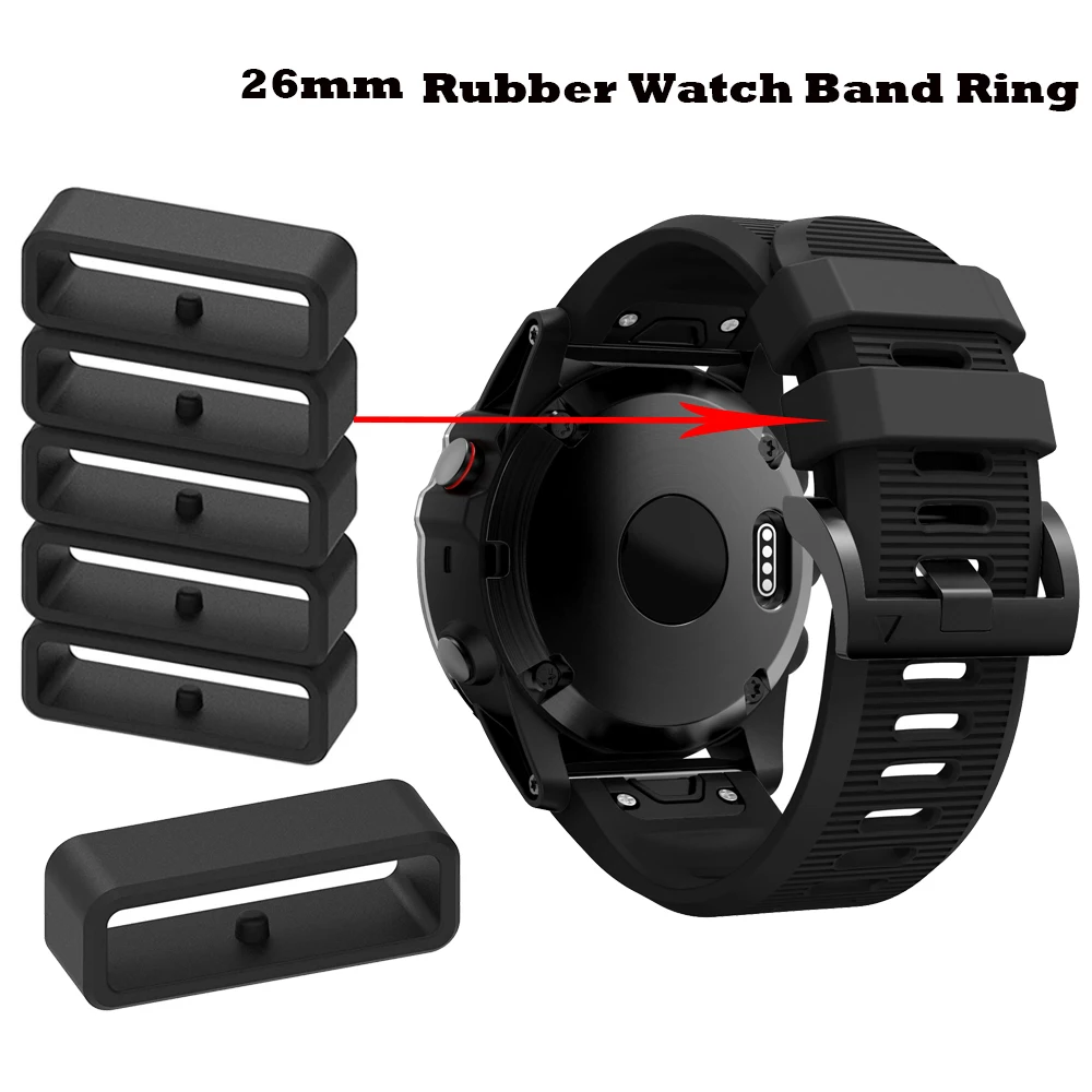 10X Rubber Fastener Rings Security Loop Replacement for Garmin Fenix 5X 5X Plus 6X 6X Pro 1