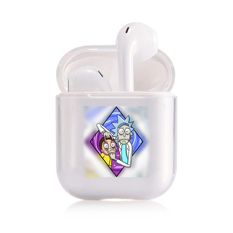 Airpods 1/2 чехол с рисунком Рика и Морти, беспроводные Bluetooth наушники, милый чехол для Apple AirPods 1/2, силиконовый чехол для зарядки - Цвет: I202748