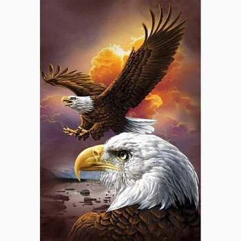 

Full Round Drill 5D DIY Diamond Painting "American Eagle" Embroidery Cross Stitch 5D Home Decor Gift