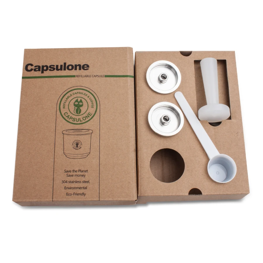 2 Smooth and tamper Capsulone/Совместимость с illy Кофеварка/нержавеющая сталь Металл Многоразового Использования capsule2 подходит для illy кафе капсулы - Цвет: 2 Smooth and tamper
