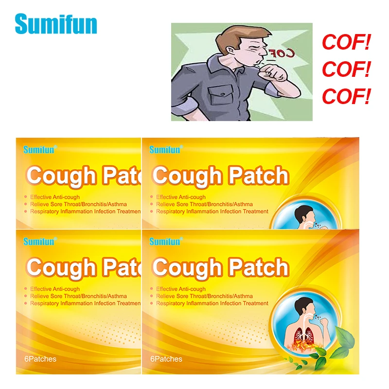 

2020 New Sumifun 24pcs Anti-Cough Chest Pads Asthma Reduce Respiratory Pad Stickers Respiratory Patch Asthma Relieve