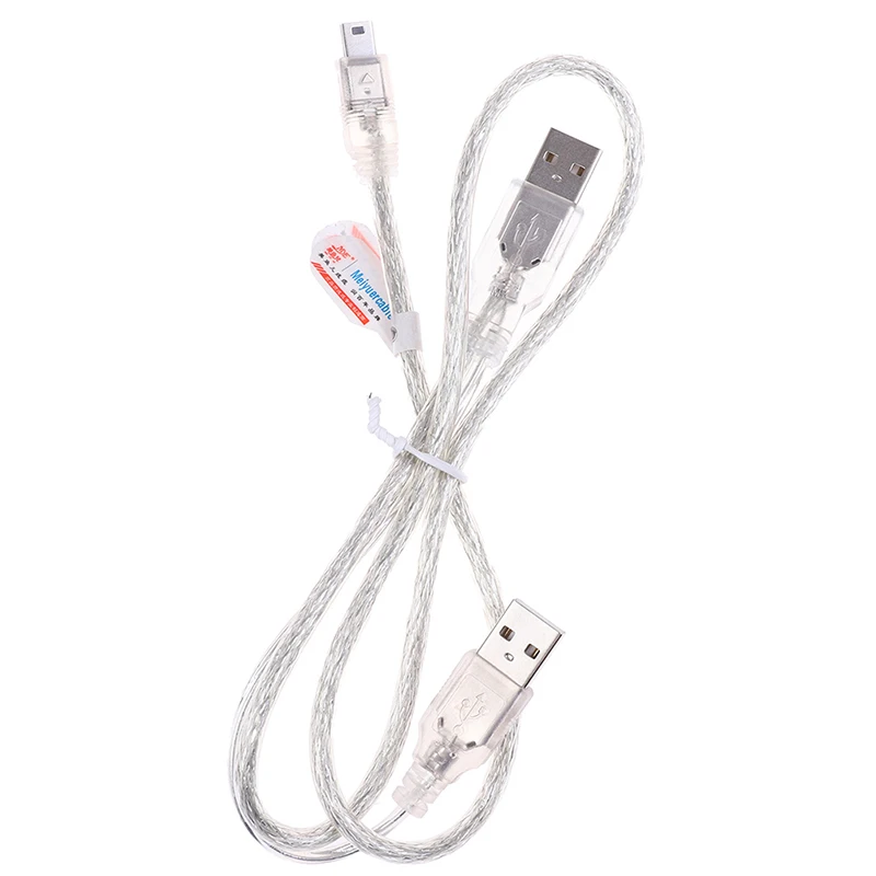 1 шт. двойной USB 2,0 «Папа-папа» Mini USB B(папа) 5-контактный кабель для передачи данных для 2,5 жесткий диск для жесткого диска