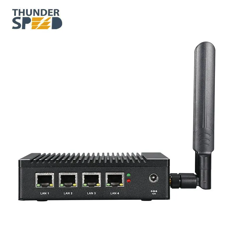 US $129.00 Newest Industrial Windows Mini PC Server 4 LAN Port Pfsense Firewall Router Wireless Access Points