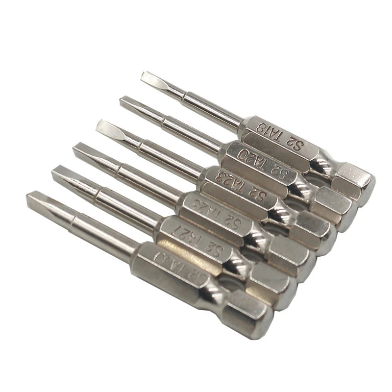 6Pcs S2 Steel Triangular Screw Bits Screwdriver Bit Anti Slip