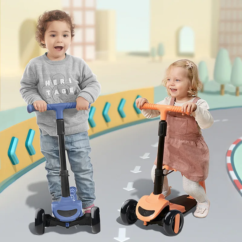 

[17 Shipments] Babygo Riding Two-in-One Children Scooter 3-6-Year-Old Baby Box Scooter