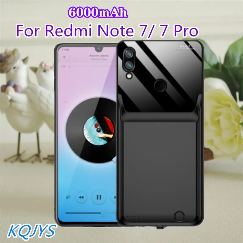 6000 мА/ч Мощность банк Батарея чехол для телефона Redmi Note 7 Pro зарядный Портативный